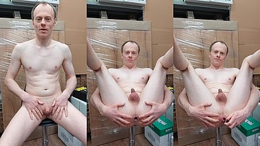 LanaTuls - Anal Slut and Whore - ManCunt Pussy Showing with Glass Butt Plug
