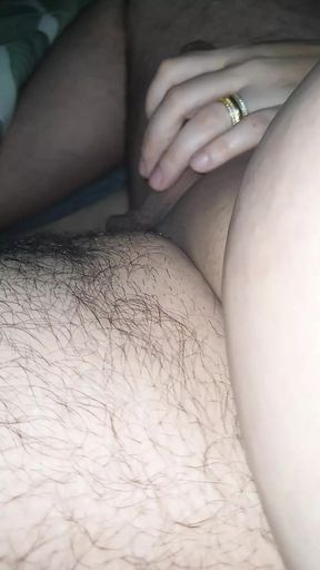Step son naked in bed get his dick grabbed and handjob by step mom