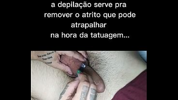 Novinho de novela tatuou a base do pau e acabou me apertando de tes&atilde_o