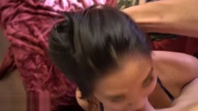 Asian Brunette Teens Deepthroating in HD POV Blowjob