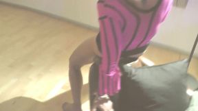 Swemature cumslut a hotel in Lubeck. Spanked on the pussy, butt plug, fucked nice and got two cum spurts in my mouth and face.
