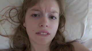 Dirty blonde getting fucked in POV, she's hairy AF