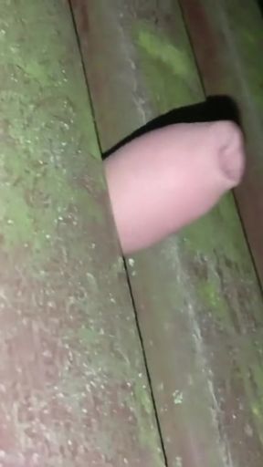 fucking the bank in the Park at night   Clip 1