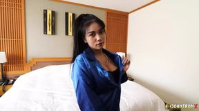 JohnTronX - Sizzling-hot Asian babe gets naked and does a POV blowjob