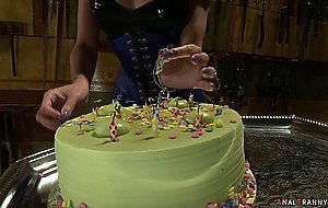 Shemale fucking her birthday present