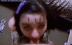 Hot teen slut on webcam sucks a mean dick