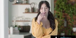 Stepmoms Danielle Renae and Little Puck seduce naturally stacked Chloe