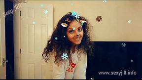 Christmas s. teen gives best deepthroat blowjob with massive cumshot swallow t. hot POV Indian