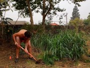 Naked Gardening Tease