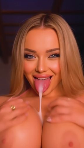 gooned porn, goth, a beautiful feminine woman, video created by AI