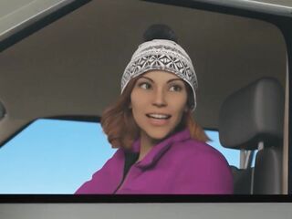 Excited MILF thanks BBC for shoveling snow for her husband