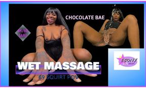 Wet Massage – Ebony Squirting POV – 69 & Reverse Cowgirl [Passthrough]