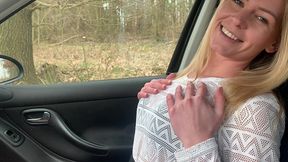 quick anal in the car and cum on ass cm074