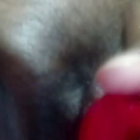 Mature masturbates by video call with dildo.