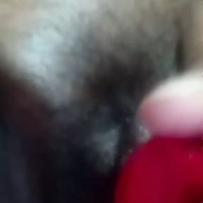 Mature masturbates by video call with dildo.