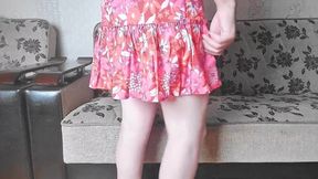 Sweet Femboy Leaning on Balcony Railing at Sunset