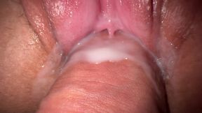 I fucked my horny stepsister, tight creamy pussy and close up cumshot