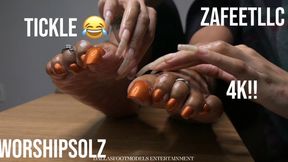 Wifey Z tickling aunty Sunny with her long natural nails