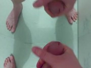 Swede jerking off and cumming with himself.