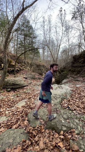 Jerking Naked on My Hike