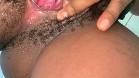 Look how pink my pussy is showing inside my pussy walls.
