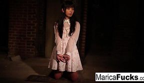 Marica's solo play in the basement gets steamy