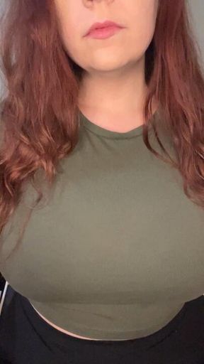 Milky MILF squeezes and sucks her titties dry