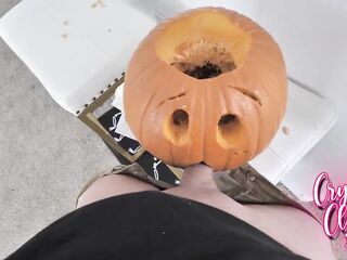 Sexy Step-Aunt Desires My Assist Designing Halloween Pumpkins