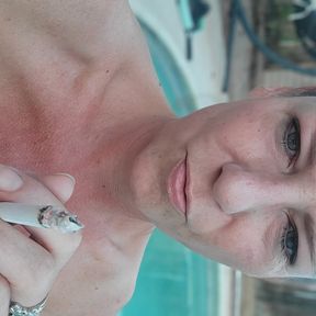 Naked Cougar Swimming and Masturbation