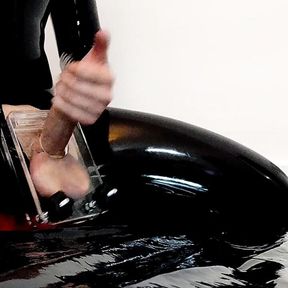 CBT ballbusting twink in rubber