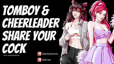 Slutty cheerleader and sassy tomboy beg for your thick cock in sizzling ASMR roleplay