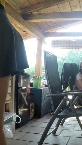 NO PANTIES Tight Pussy Hot Sexy Girls having a BBQ Party at Neighbor House to Celebrate Easter   Clip 2