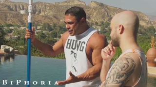 Pool Boy Hunk Shared With Boss &amp; Curvy Wife - BiPhoria