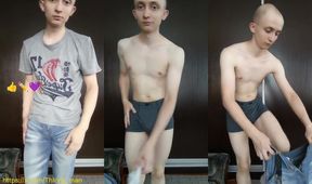 skinny boy undresses live on camera jiggly twink flexes for hungry viewers