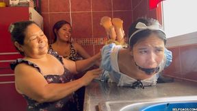 Snooping Maid Taught a Lesson by Penelope and Her Granny (high res mp4)