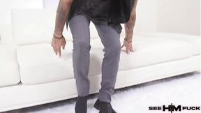 Jade�s Tongue Fucks Eden�s Asshole While She Strokes His Monster Dick!