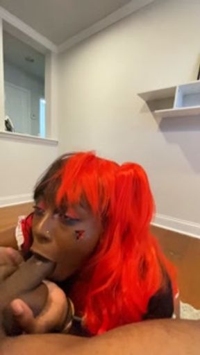 Harley Quinn Cosplay BBC Sloppy Deepthroat