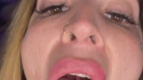 Your giantess Ashley swallows colorful gummy bears naked