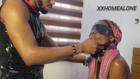 Small Petite Black Girl Get Dominated in Bondage BDSM Sex