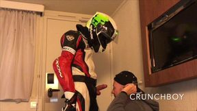 2435 Straight at the Hotel B Motorbiker in Leather Outfits