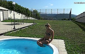 Olla is a sweet swimmer