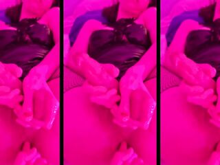 Charming Alt T-angel Banged Hard in Pink-light with Cumswallowing