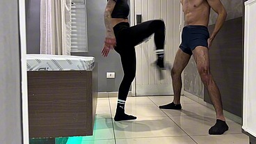 A delicious ballbusting with my friend