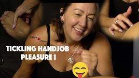 Ticklish handjob pleasure 1 (720p) - Handjob, tickling male, female tickling male, foot tickling, male tickling, tickling cum