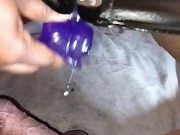 Slow motion squirting on the Dick