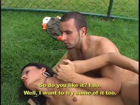 Gorgeous tranny gets her tight round asshole pounded from behind