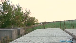 Public Agent Tight pussy fucked for cash outside