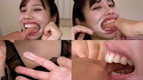 Mai Arisu - A cute girl bites a man's finger with all her might while exposing her back teeth with a hook at the corner of her mouth - 1080p
