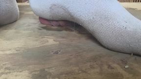 trample cock in white socks