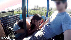 Tiffany Brookes POV meat sucking in public